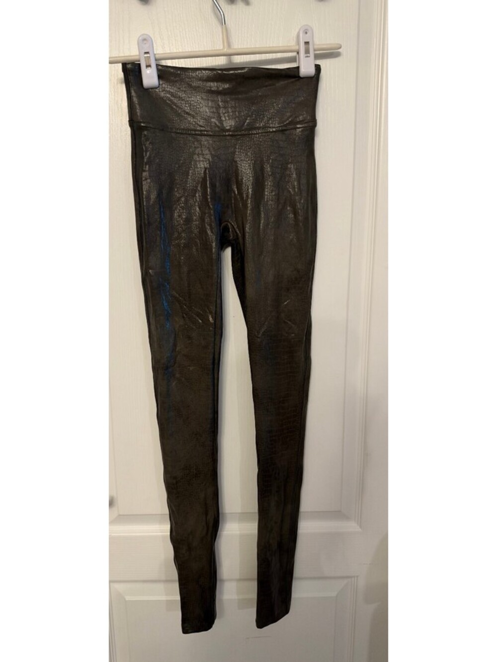 Spanx Faux Leather Leggings in Olive Green XS
